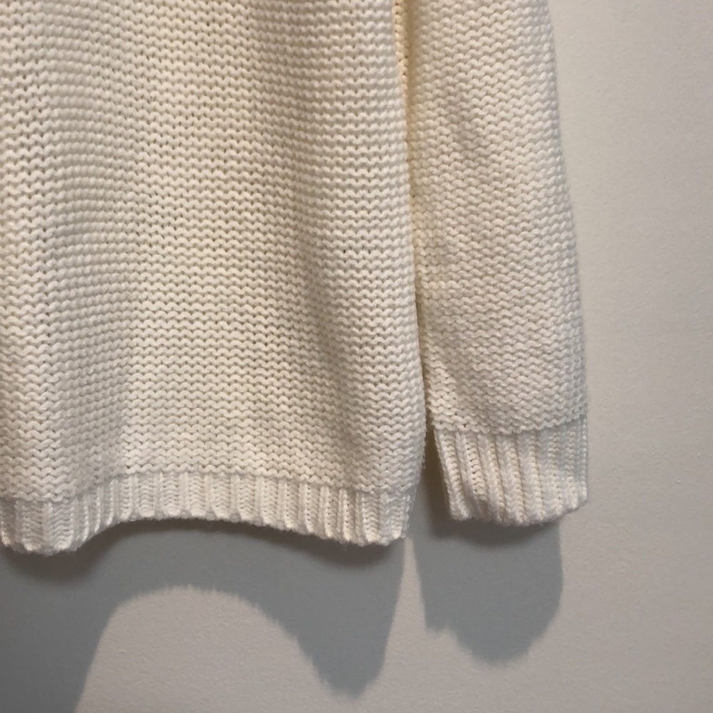 VENUS Knit Sweater Cowl Neck terracotta navy and cream color size medium - Picture 3 of 6